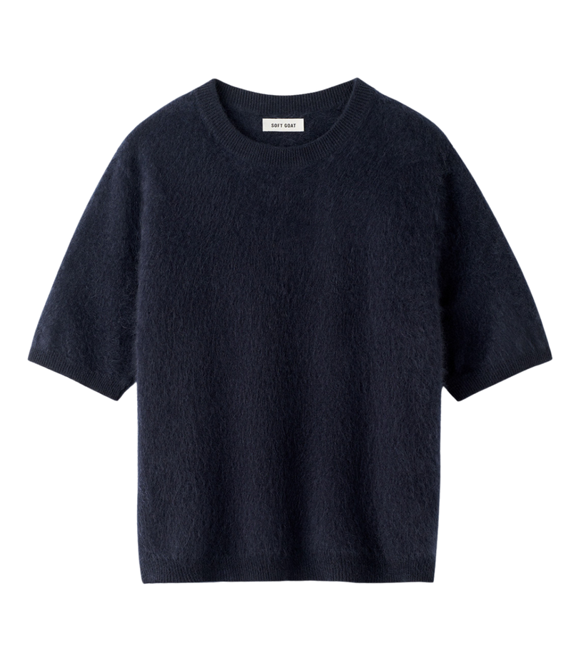 Brushed Short Sleeve in Navy