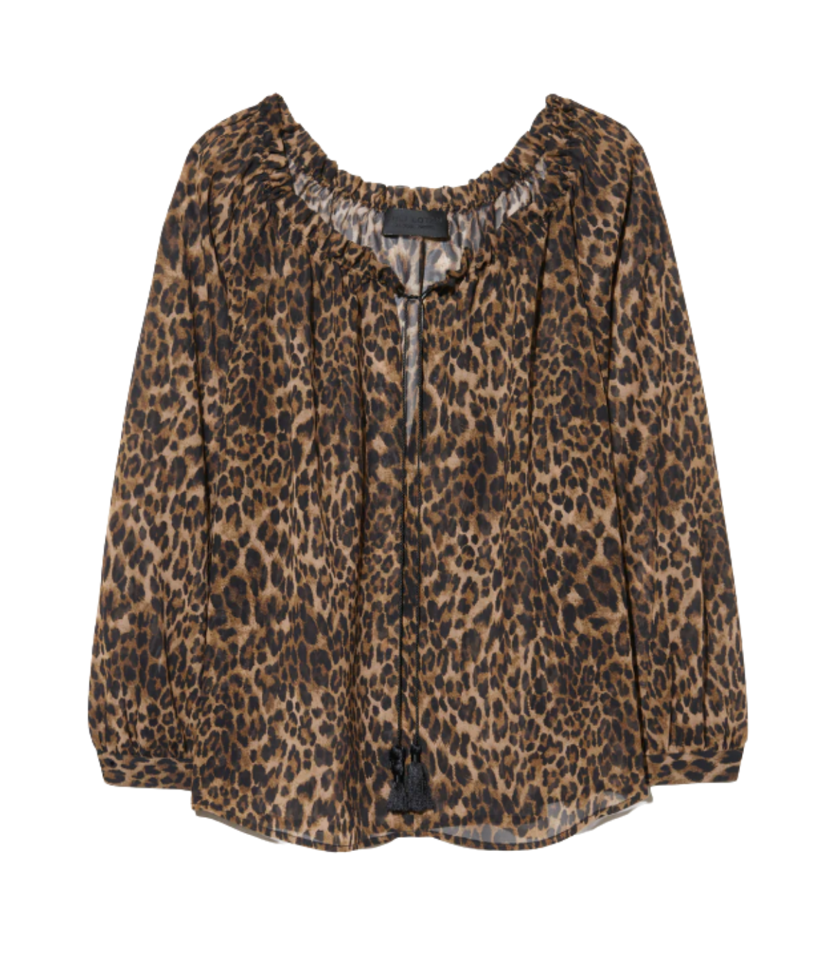 Carley Silk Blouse in Vintage Leopard