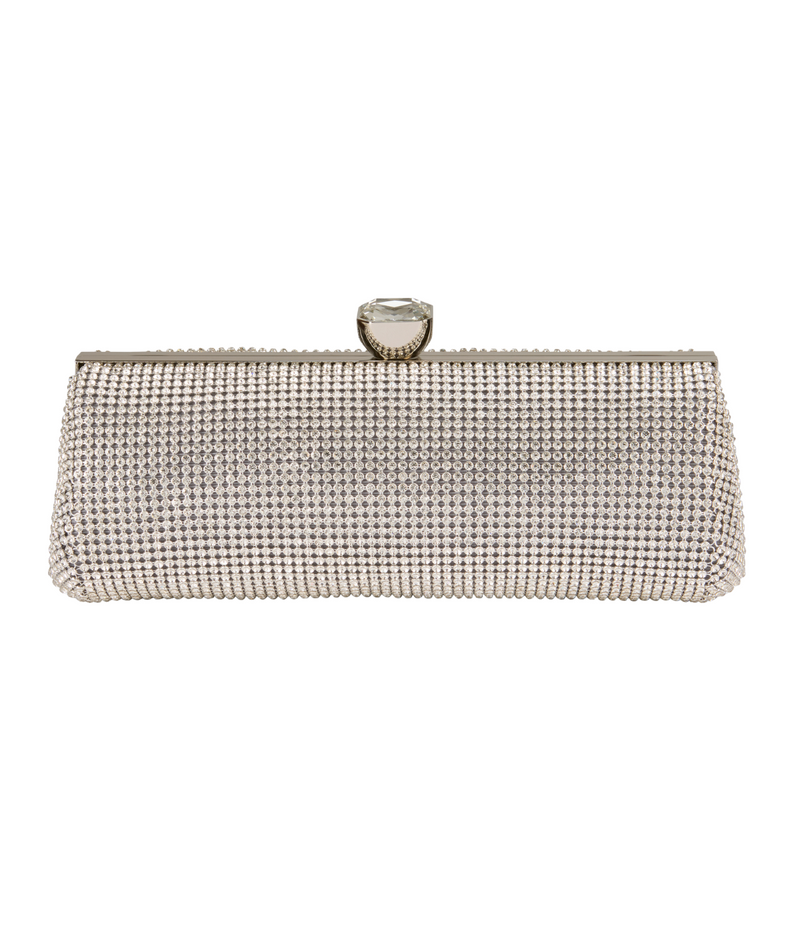 Grace Crystal Top Clutch in AB Crystal