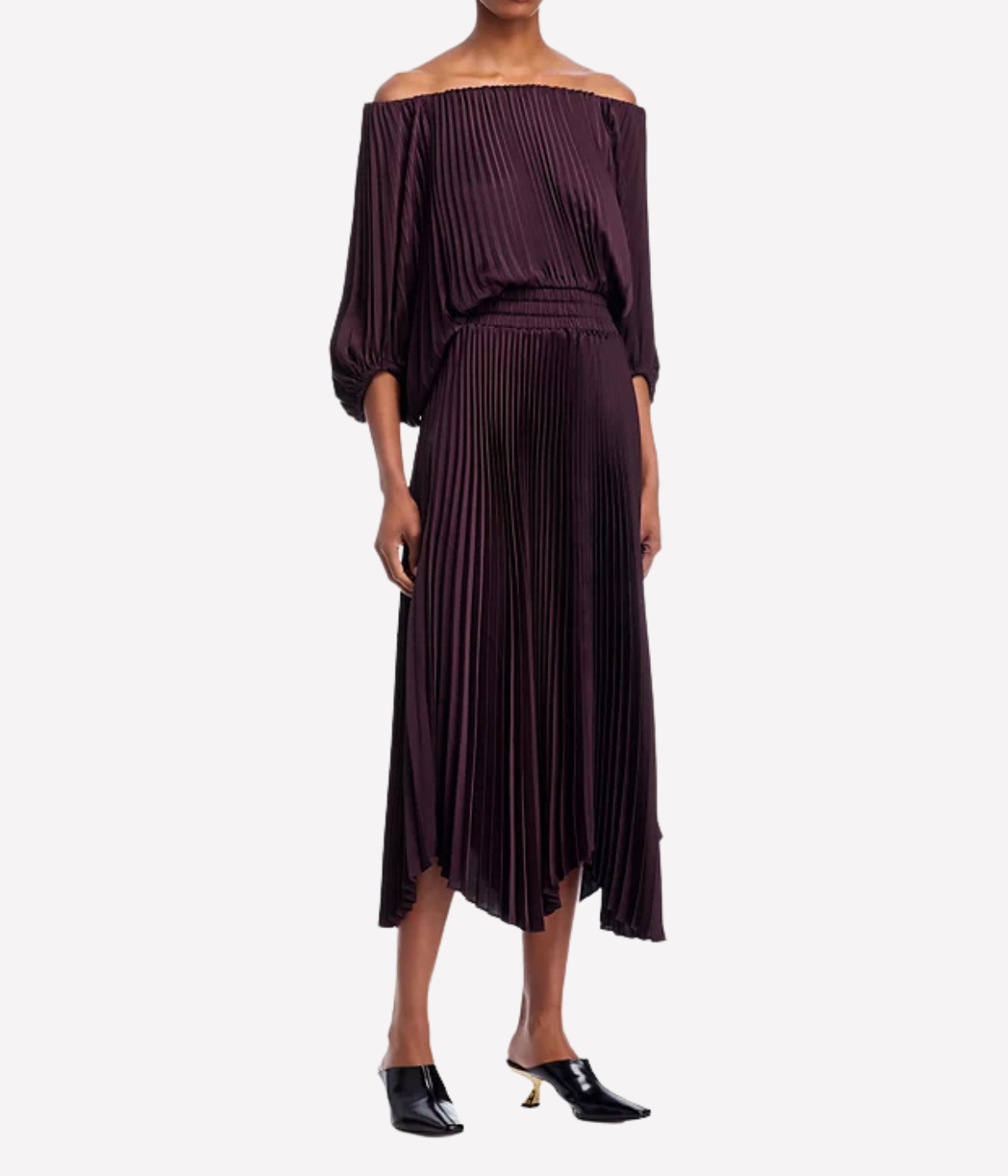 Sienna Dress in Deep Plum