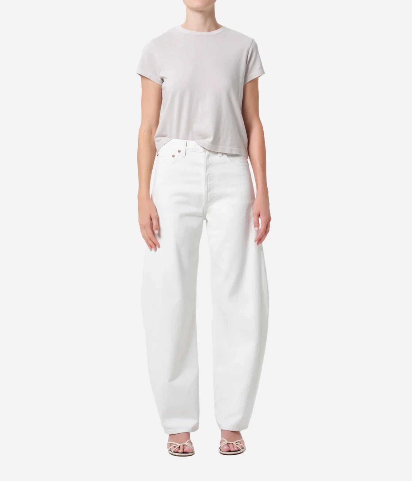 Luna Pierced Jean in Chalk White