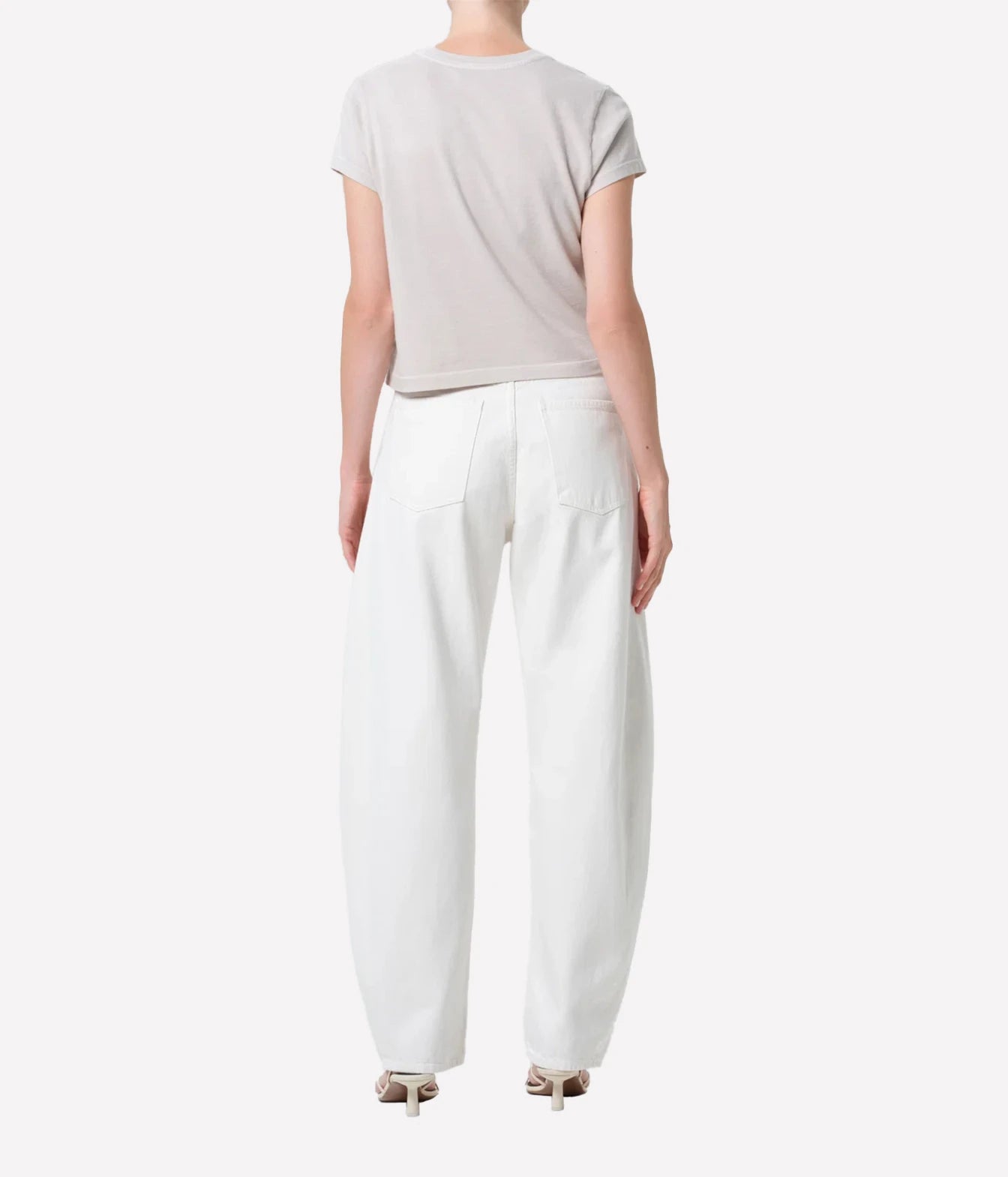 Luna Pierced Jean in Chalk White