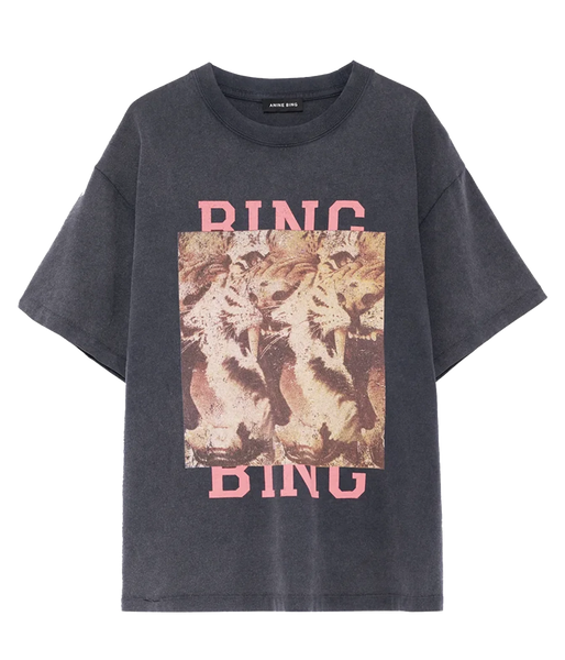 ANINE BING | Cade Tee Tiger Bing in Black | Calexico Australia