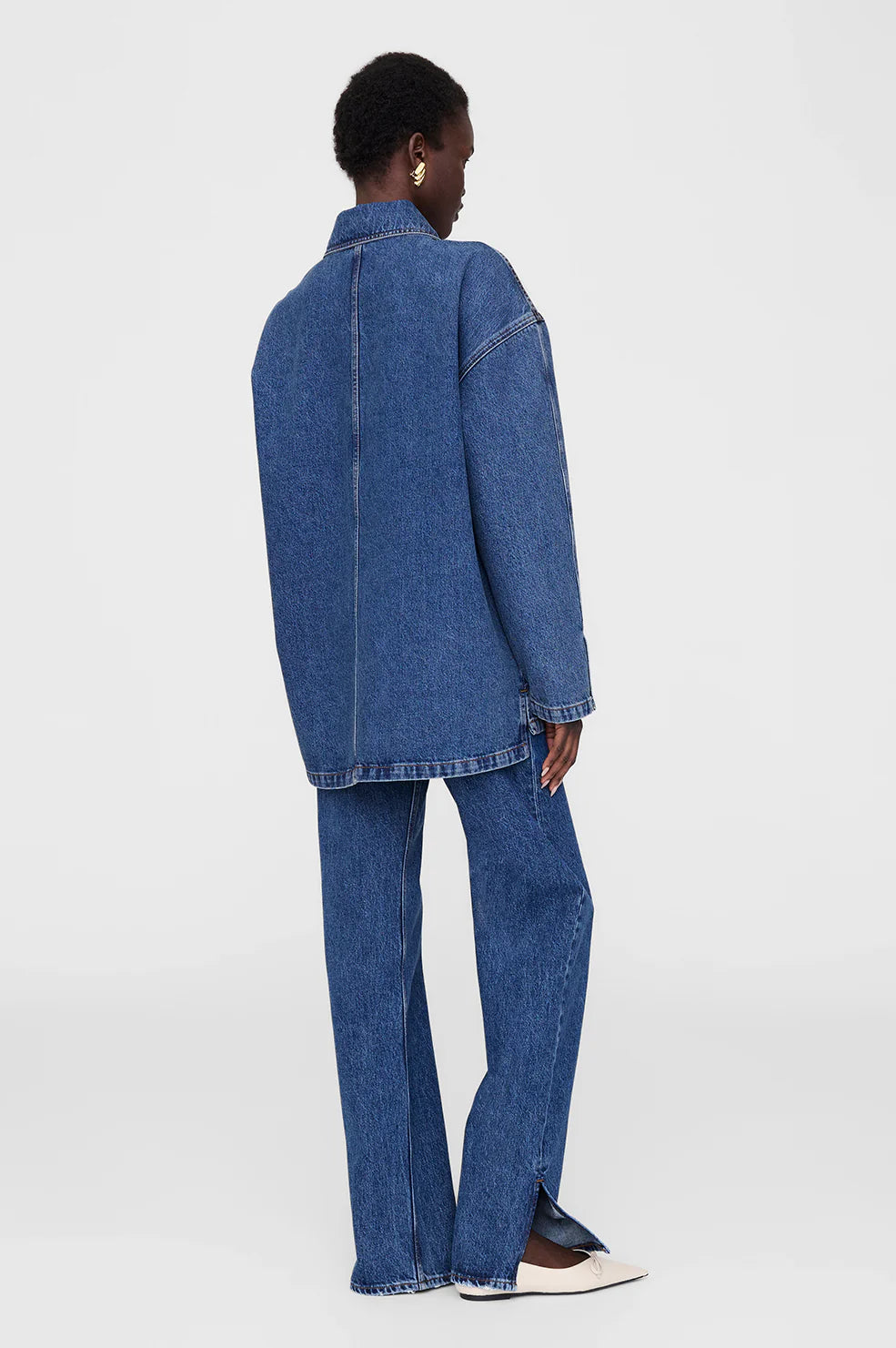 Luca Jacket in Clean Indigo Denim