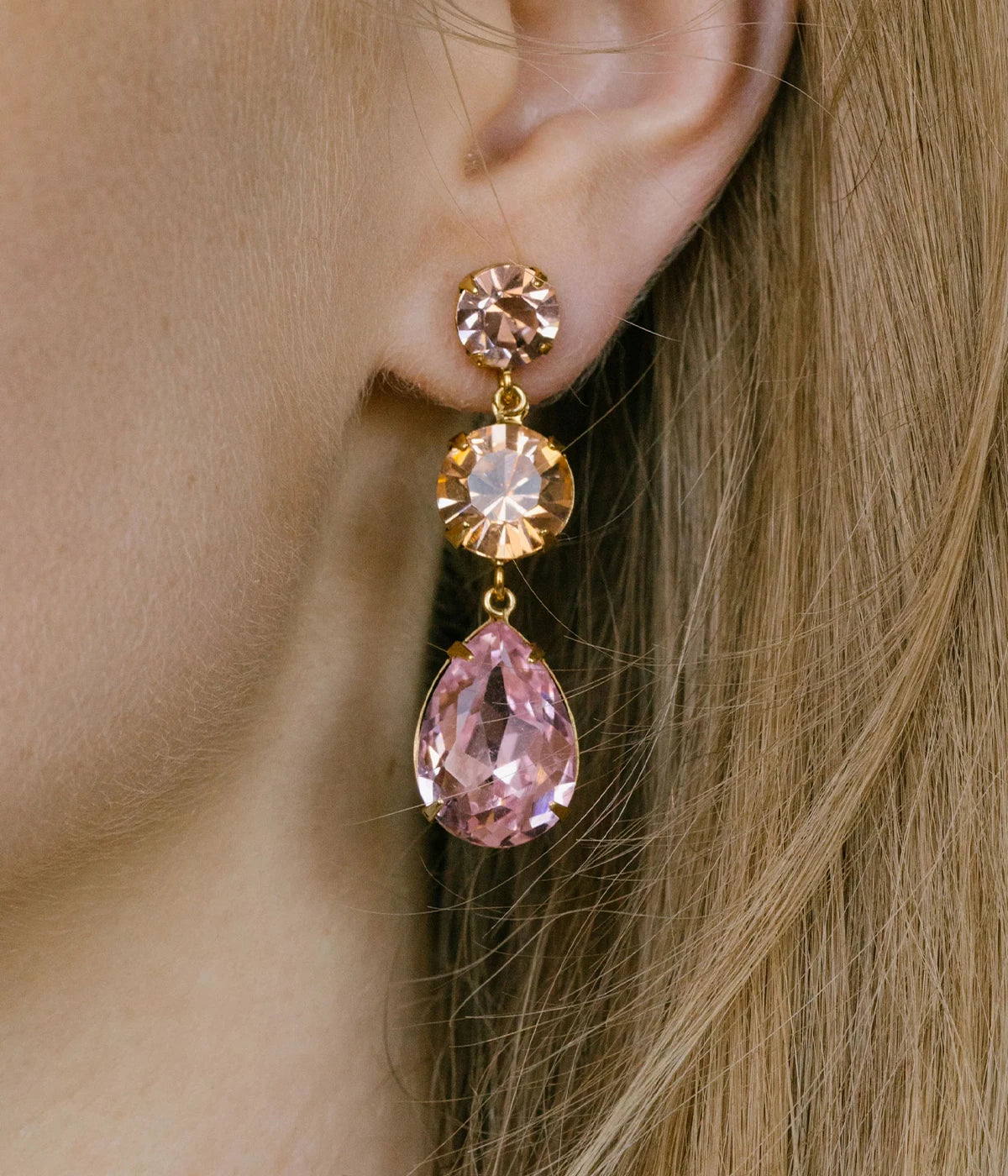 Aileen Earrings in Light Rose