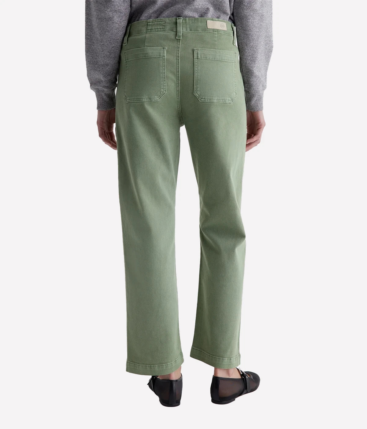Analeigh High-Rise Straight Crop Jean in Sulfur Forest Pike