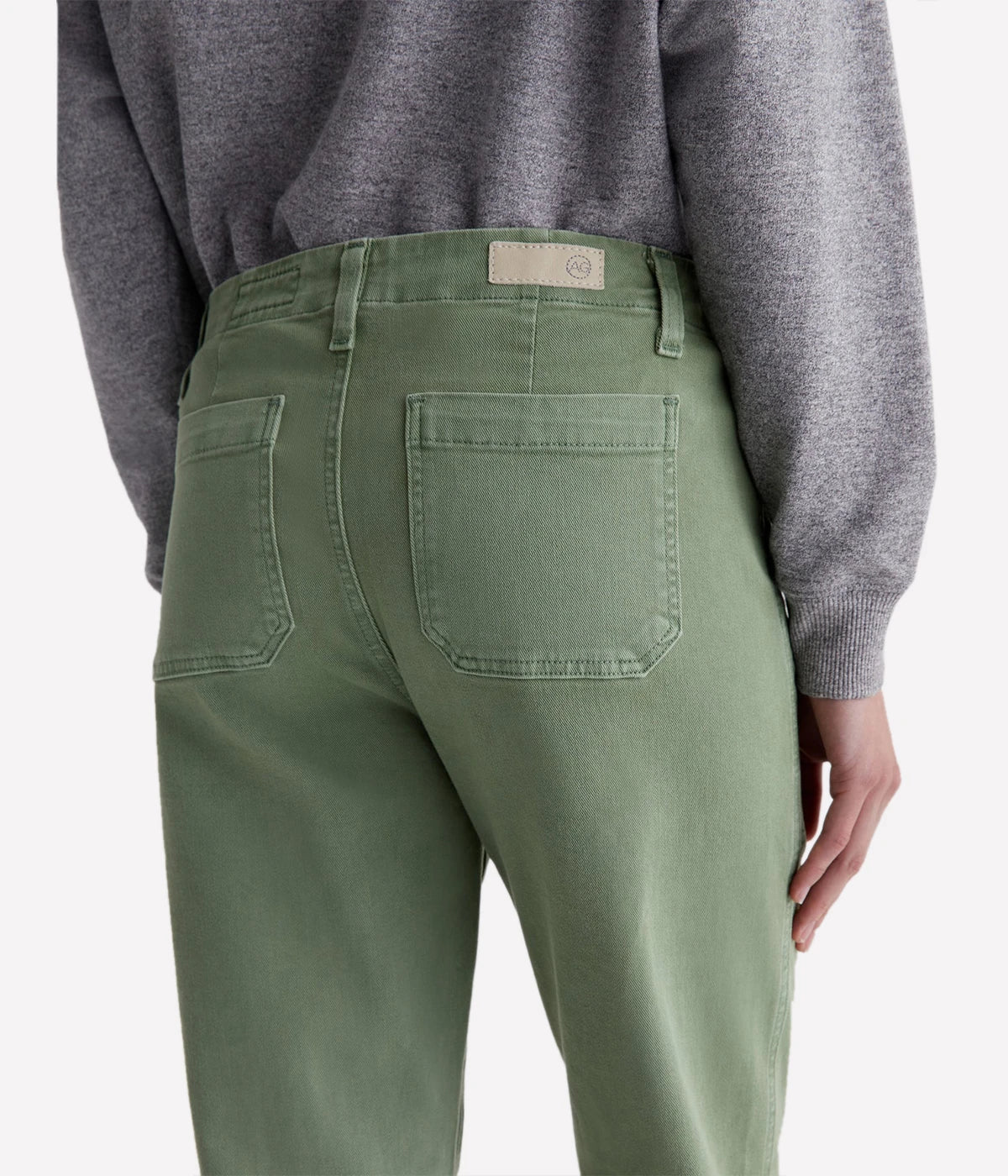 Analeigh High-Rise Straight Crop Jean in Sulfur Forest Pike