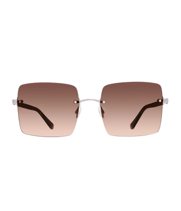 A bold sunglass, in a rose gold hue in a chic butterfly silhouette, made in Japan, 24K gold plated, throw on and go, one of a kind, comfortable, neutral sunglasses, 90s inspired. 