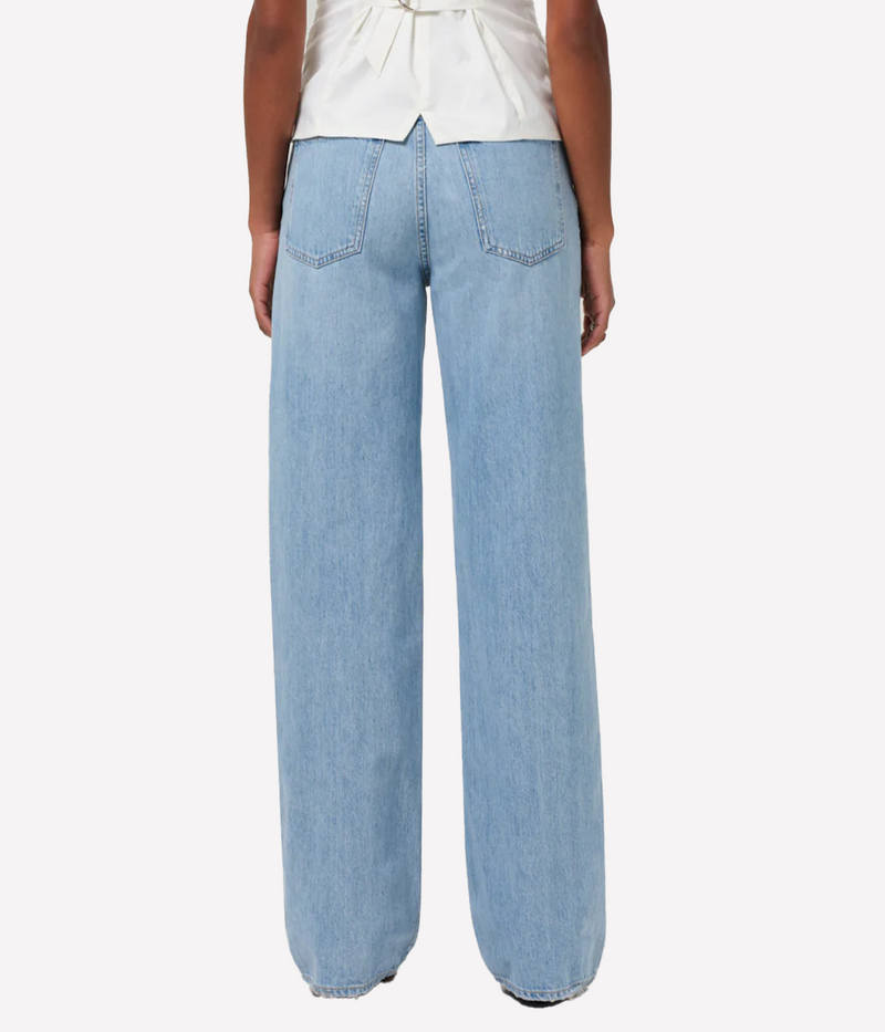 Citizens of Humanity Annina Jean in Alemayde worn on model, lower body back studio view of straight leg denim jeans showing fit and pocket detailing