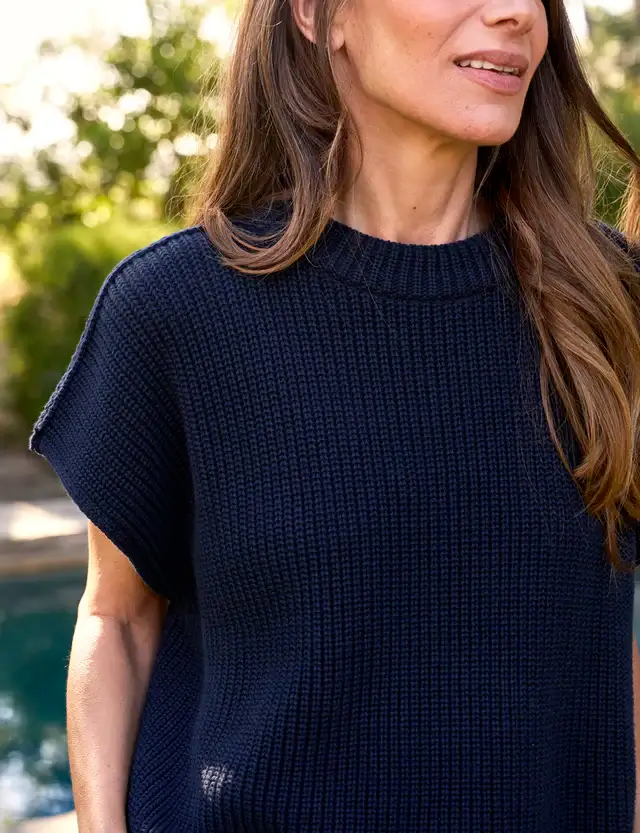 Montecito Sweater in Marine