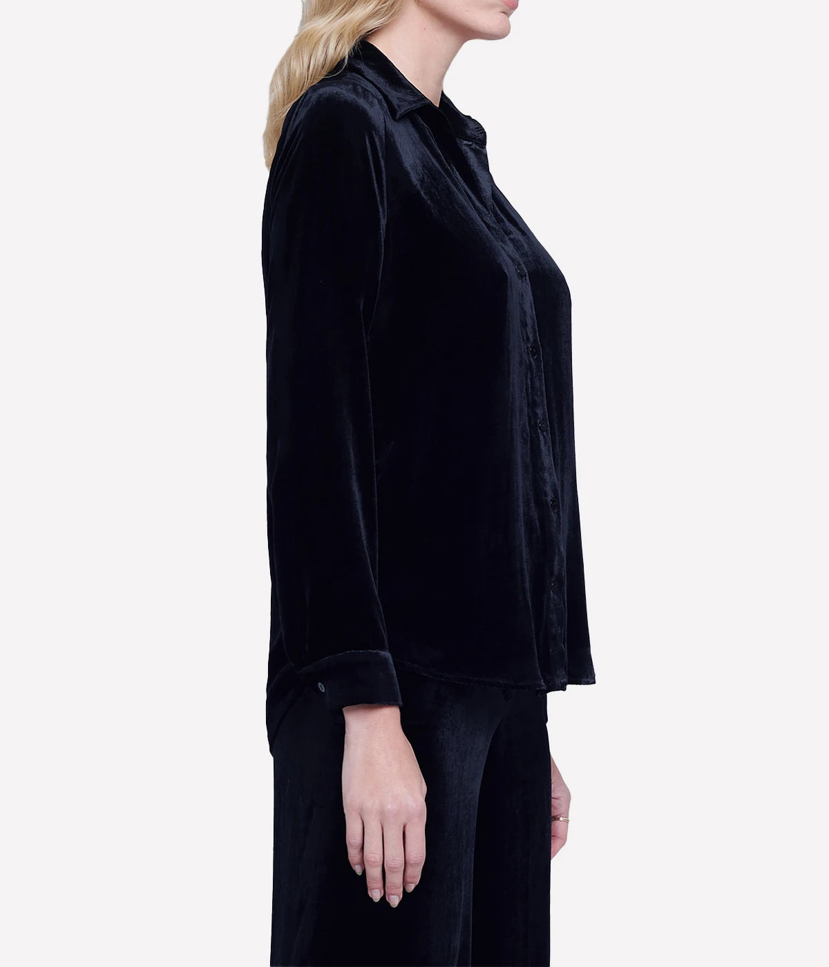 Argo Velvet Shirt in Black