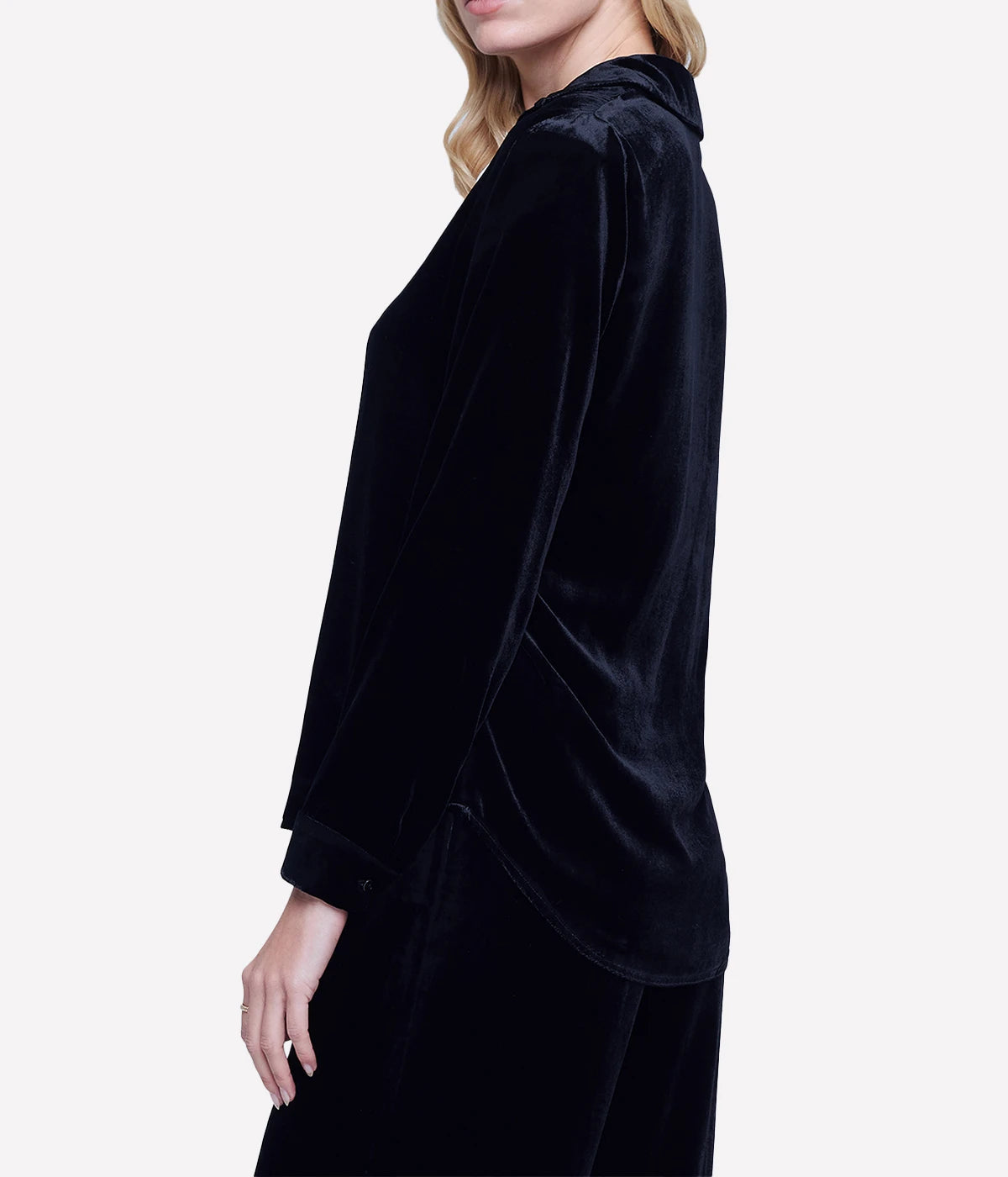 Argo Velvet Shirt in Black