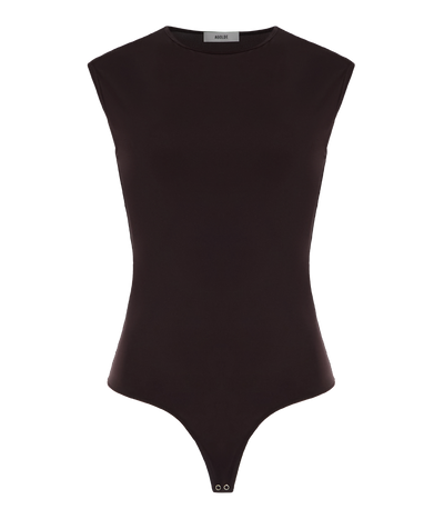 Aura Sleeveless Bodysuit in Chocolate
