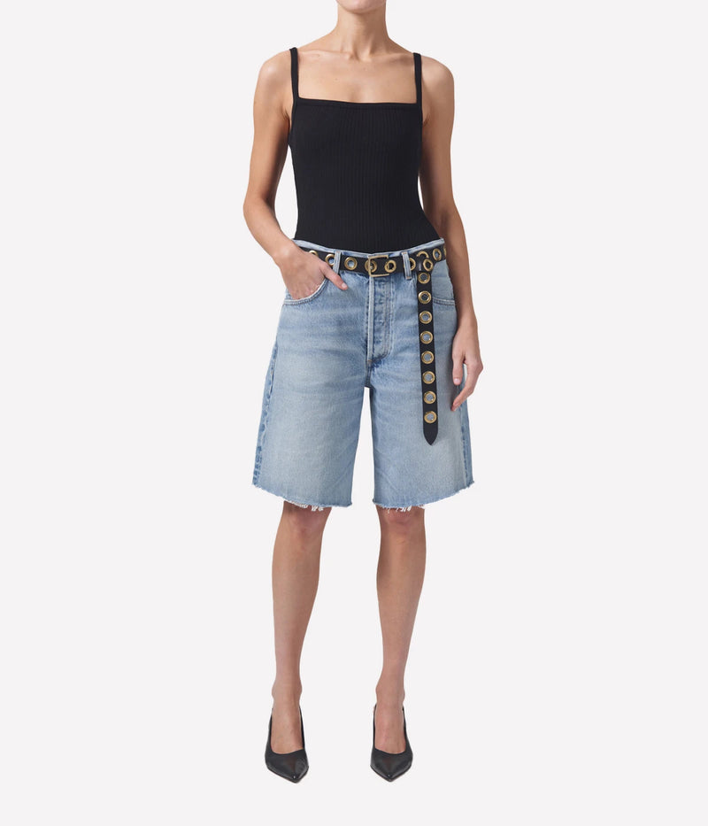 Front view of Citizens of Humanity Ayla Short in Gemini showcasing a relaxed fit and effortless everyday styling.