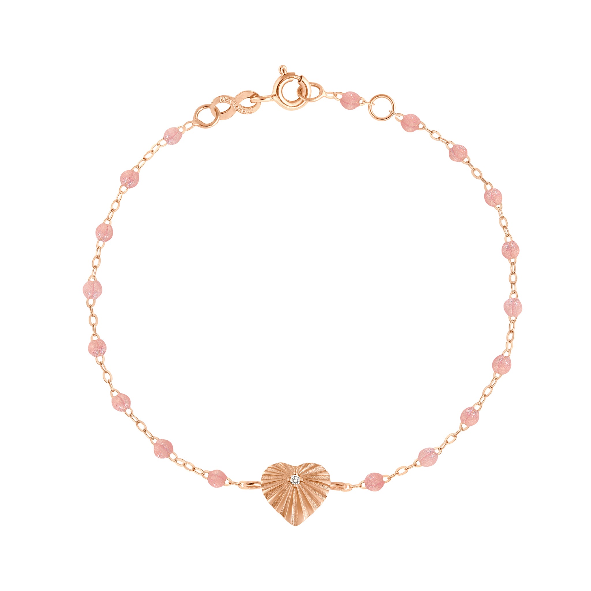 Heart of Light Bracelet Diamonds rose gold and Rose 17 cm