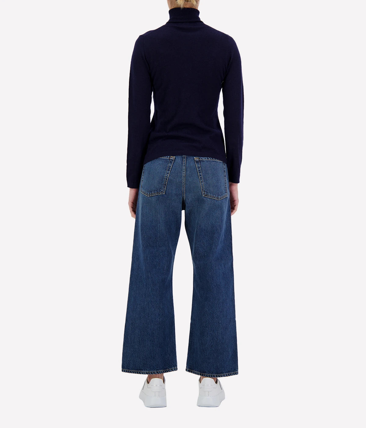Baby Cashmere Turtleneck in Navy
