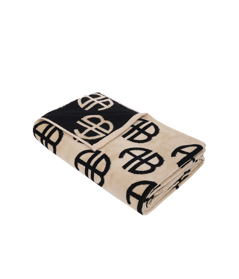 Bahia Beach Towel in Beige Monogram