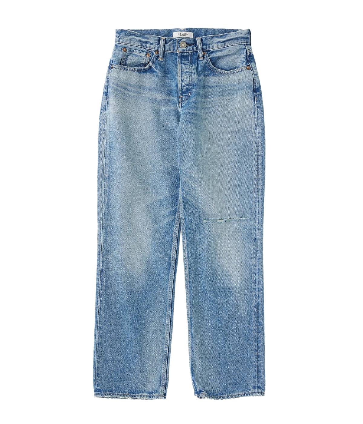 Ballard Wide Leg Straight Jean in Light Blue