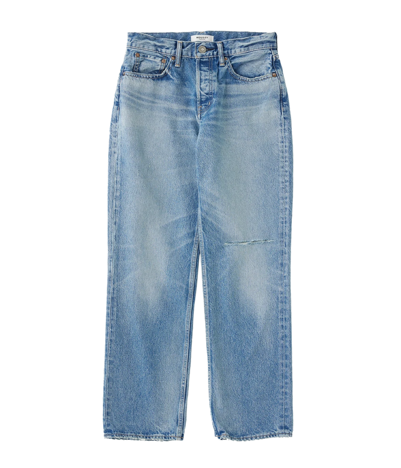Ballard Wide Leg Straight Jean in Light Blue