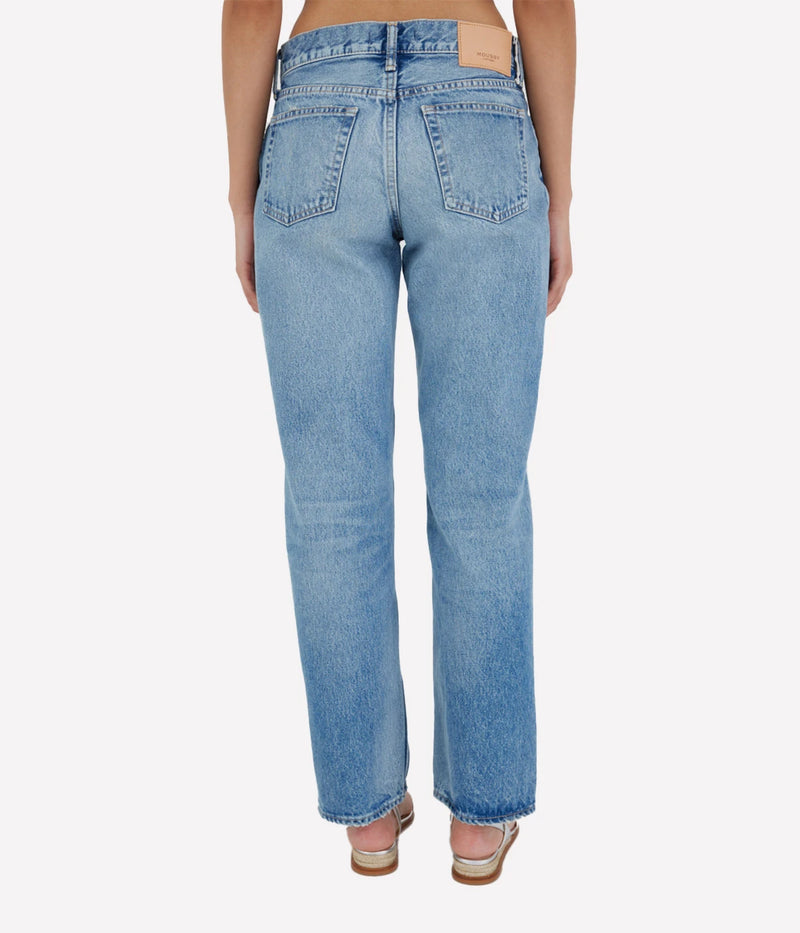 Ballard Wide Leg Straight Jean in Light Blue