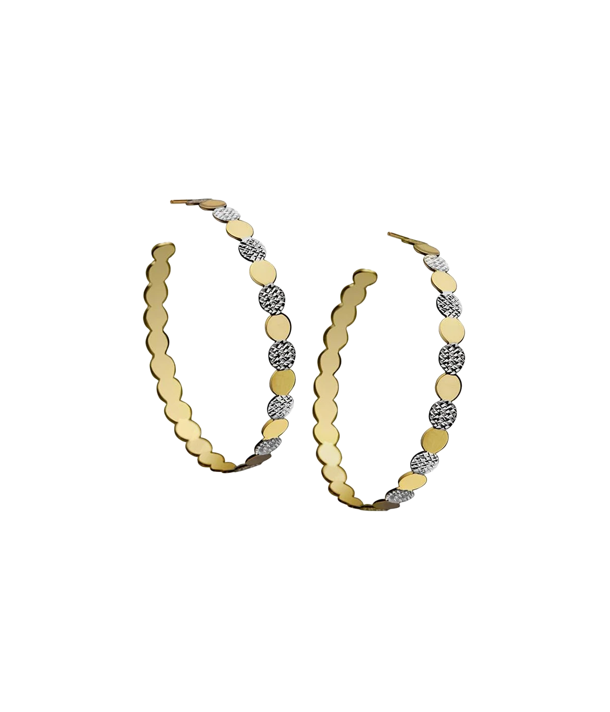 Bianca 2.5" Hoops in Two Tone