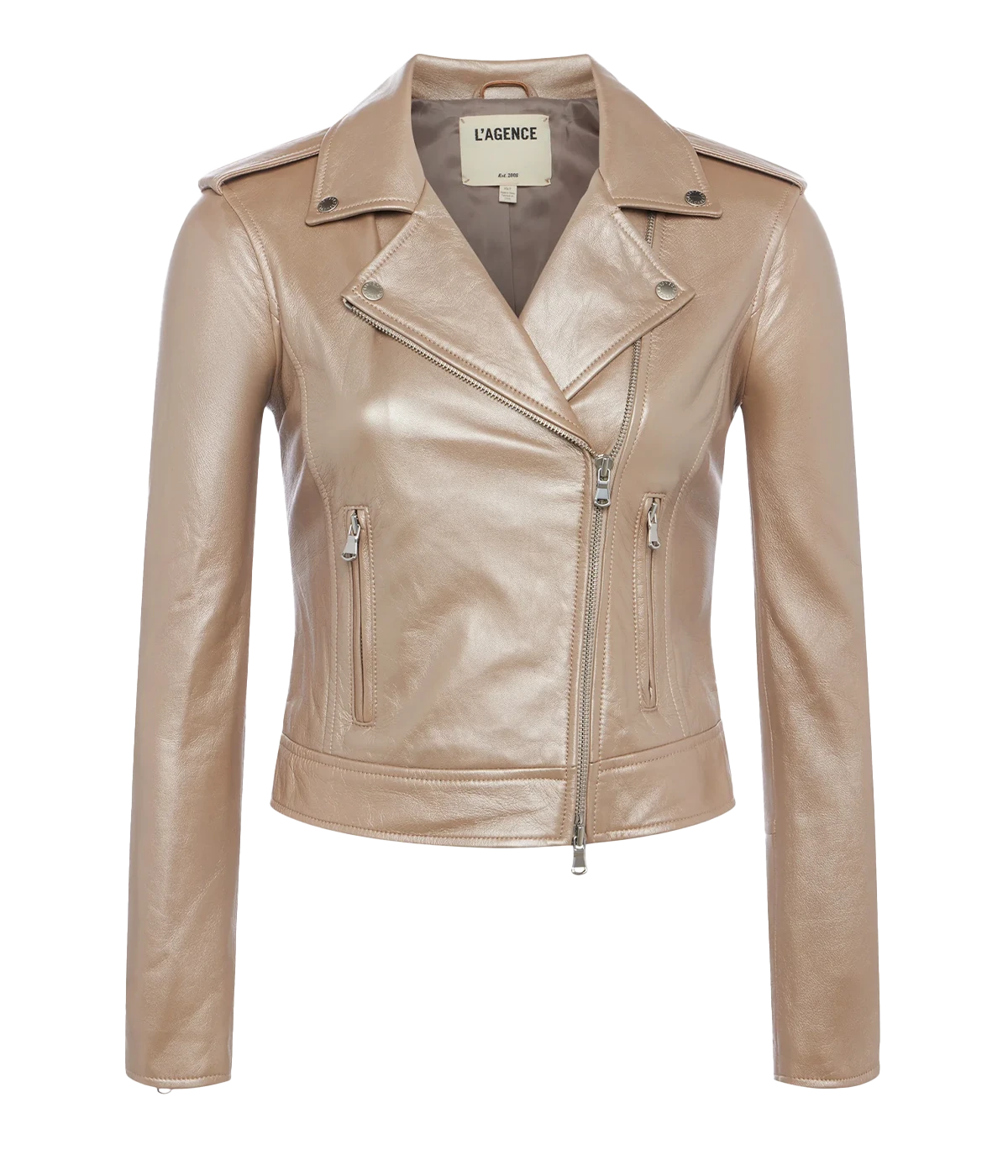 Biker Jacket in Cashew Metallic