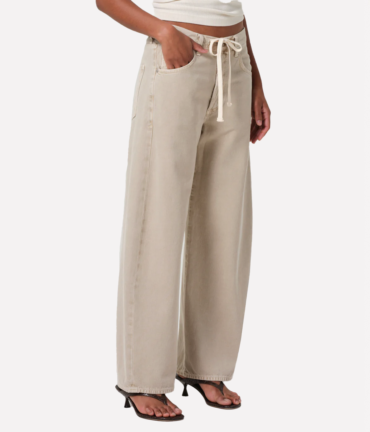 Brynn Drawstring Trouser in Brushed Quartz