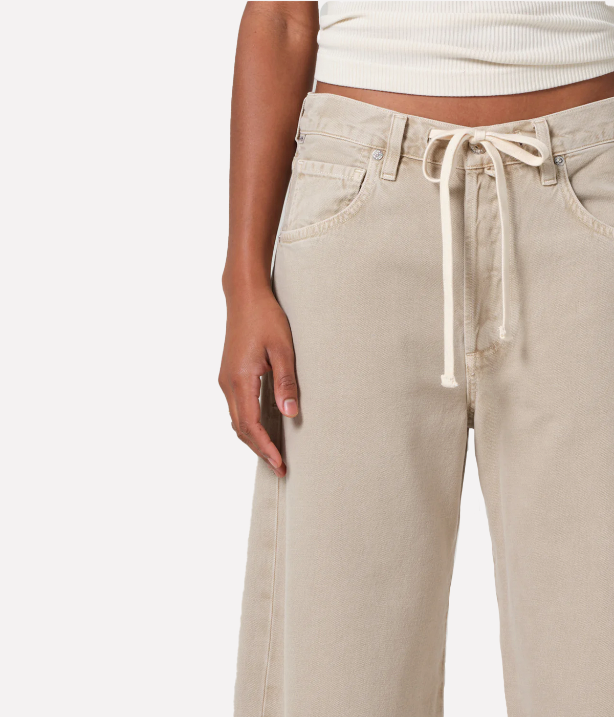 Brynn Drawstring Trouser in Brushed Quartz