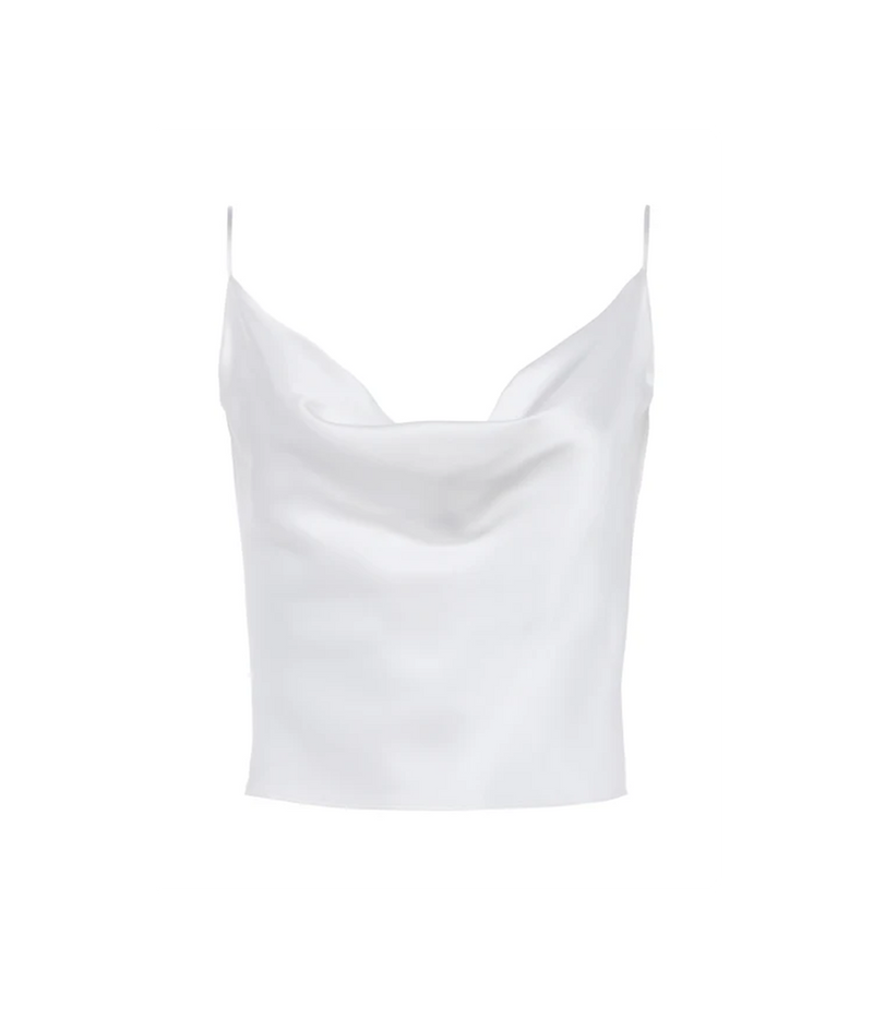 Calista Cowl Neck Cami in White