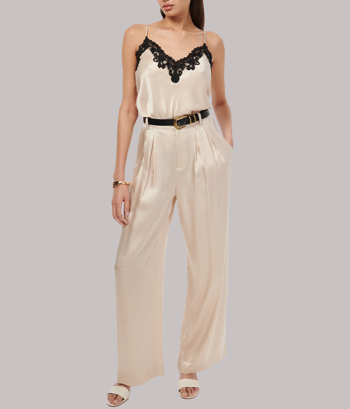 Davina Wide Leg Pant in Cannoli