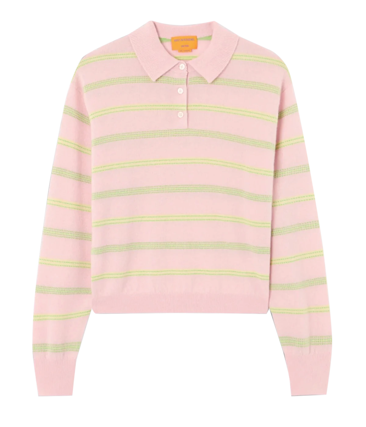 Collegiate Stripe Polo In Power Pink