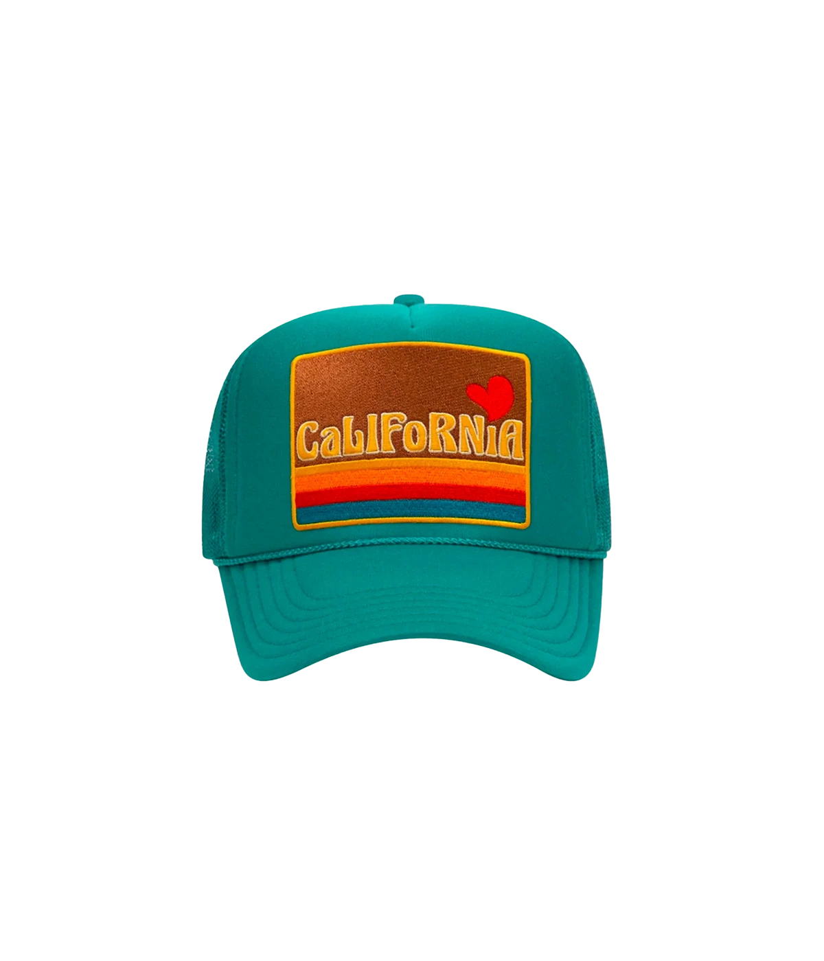 California Love Trucker Hat in Turquoise