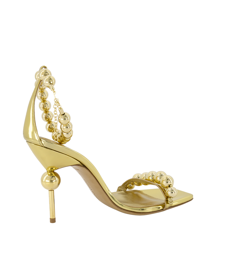 Olivia Necklace Sandal 105 in Gold Sphere