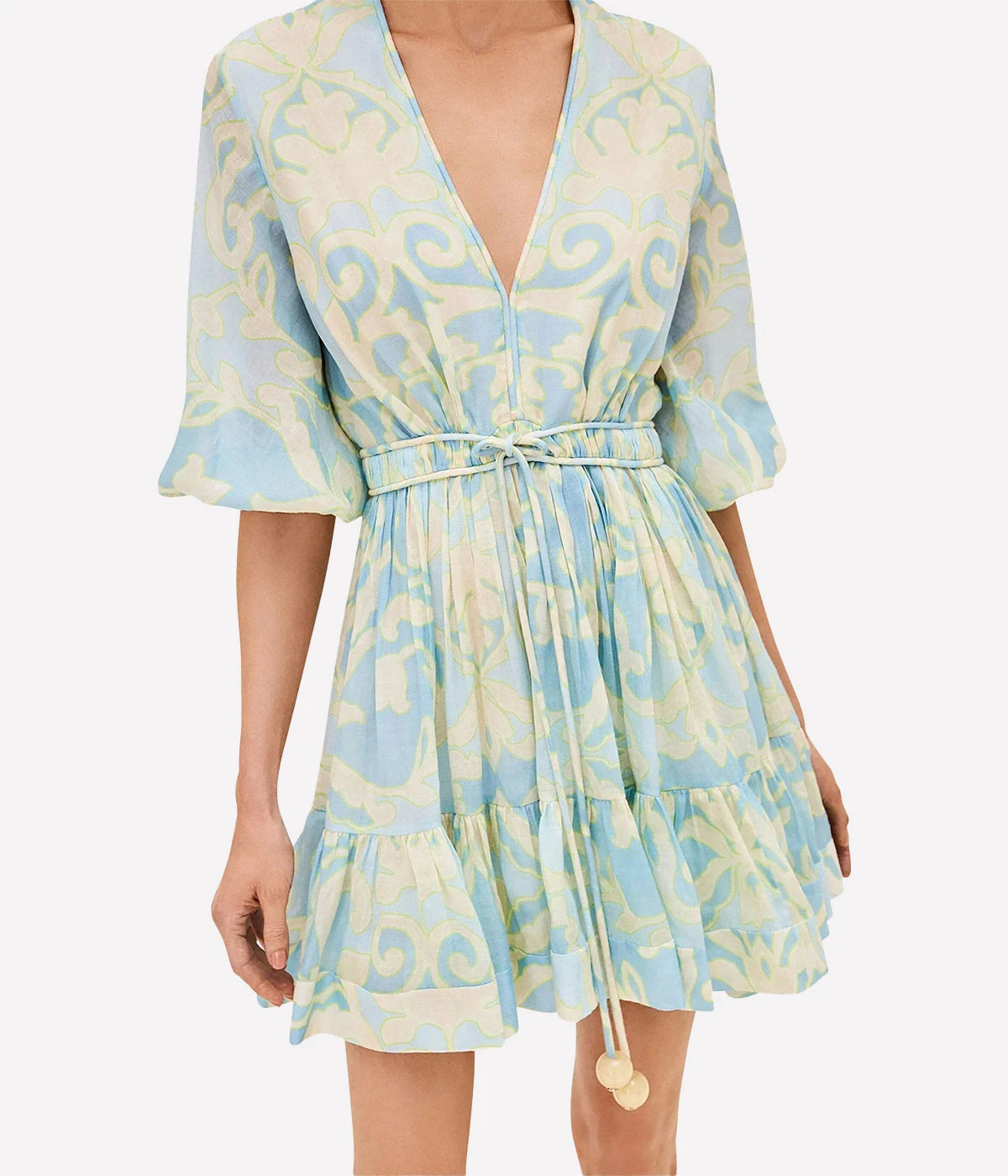 Capri Dress in Blue Vine