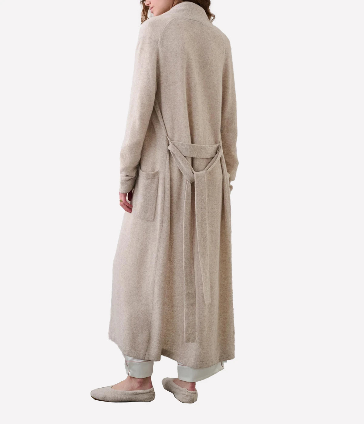 Cashmere Long Robe in Sandwisp