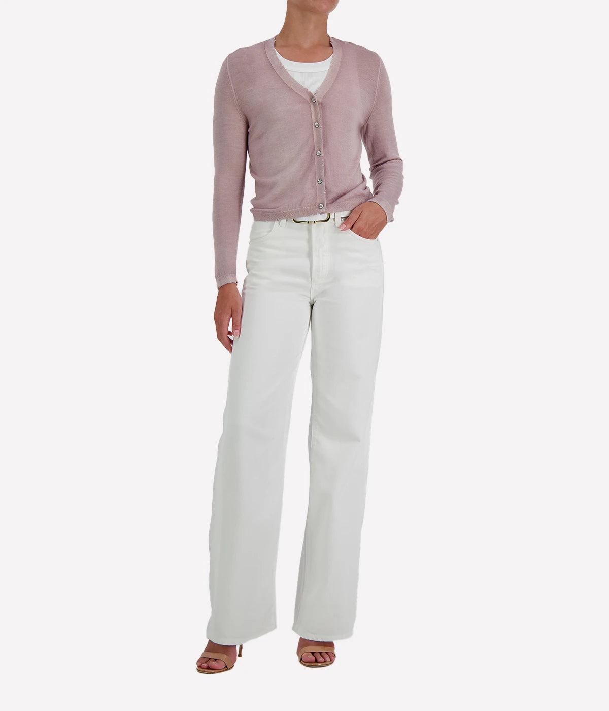 Cashmere Silk Cardigan in WISTERIA