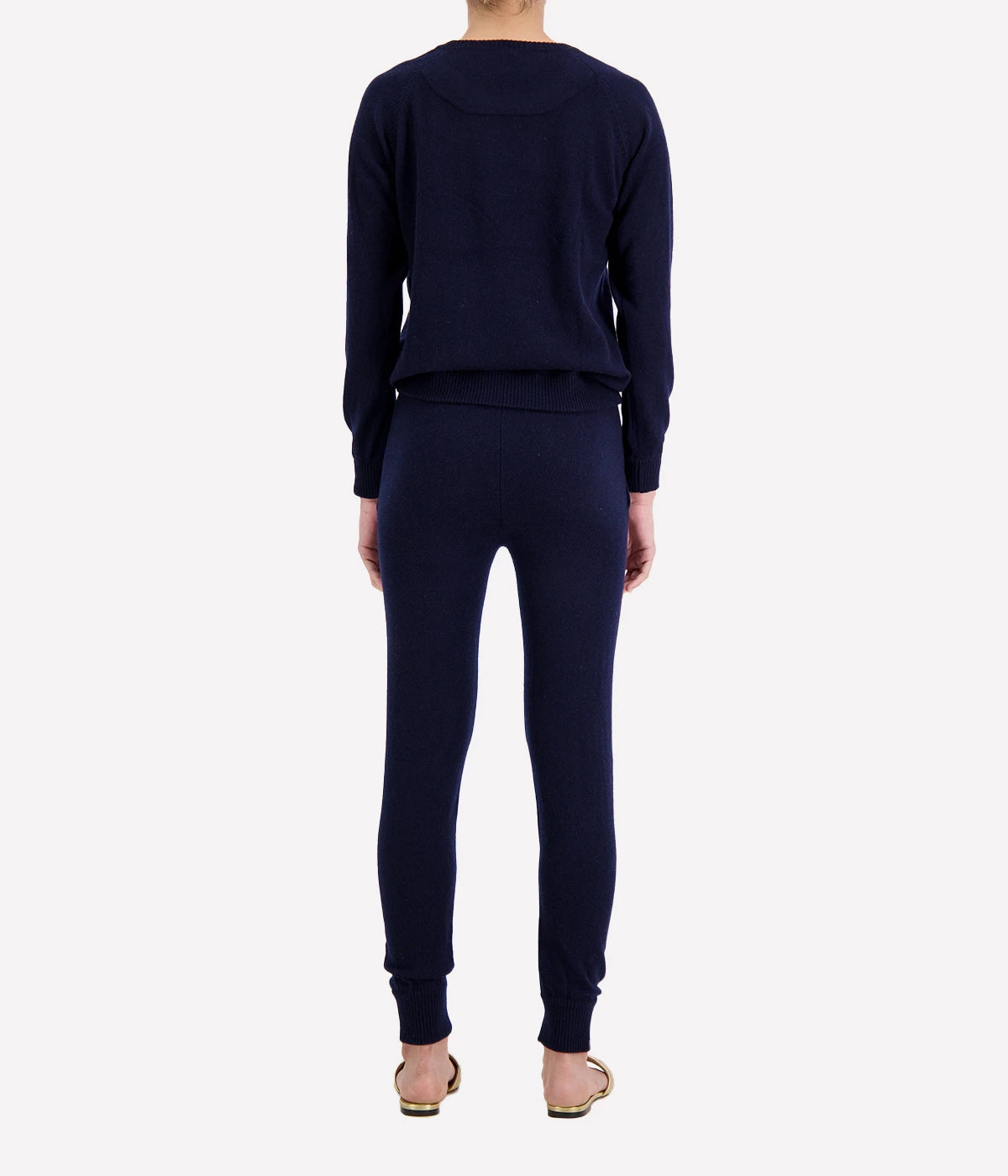 Cashmere Jogger Track Pants in Navy