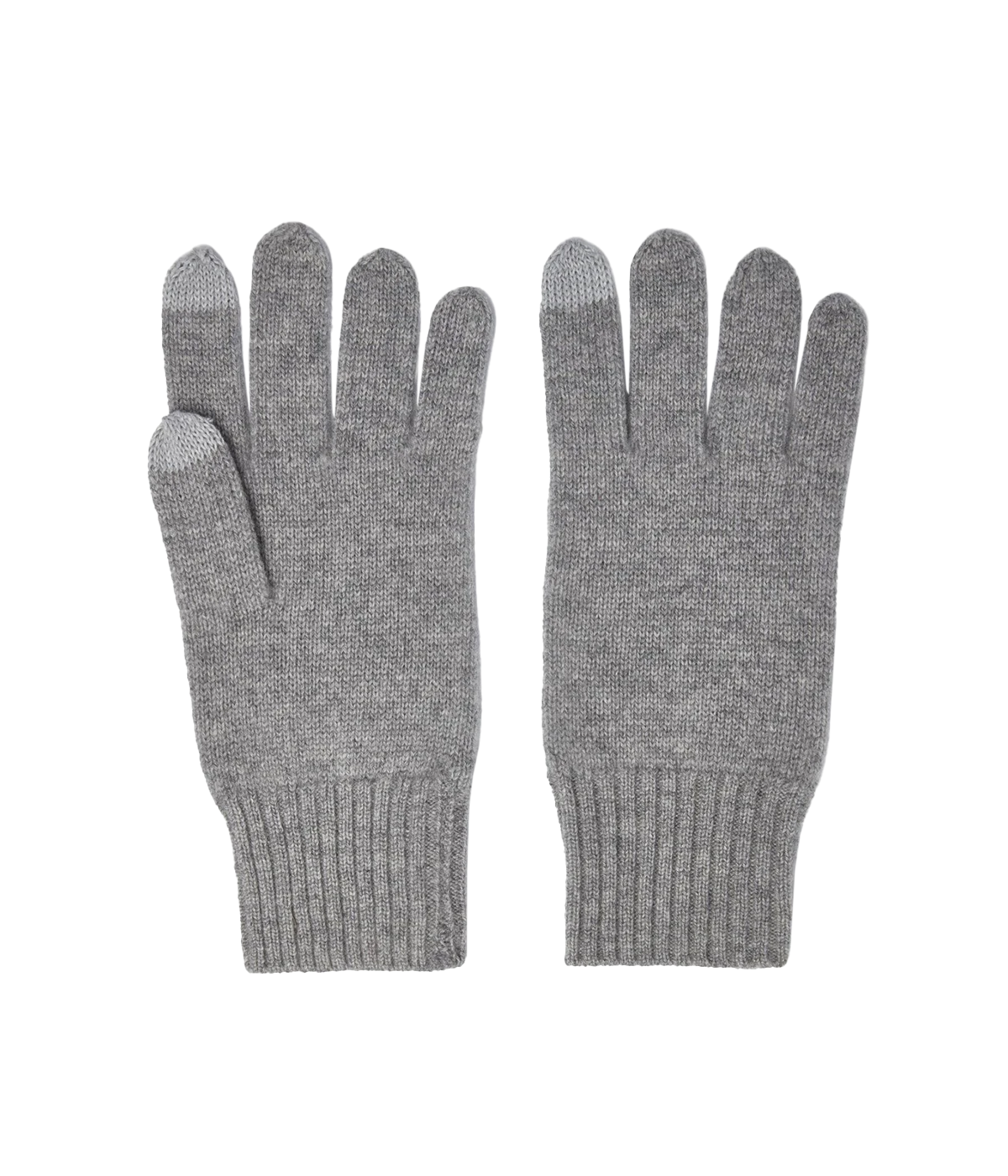 ALT text: White + Warren cashmere texting gloves with ribbed cuffs, designed for warmth and easy screen use.