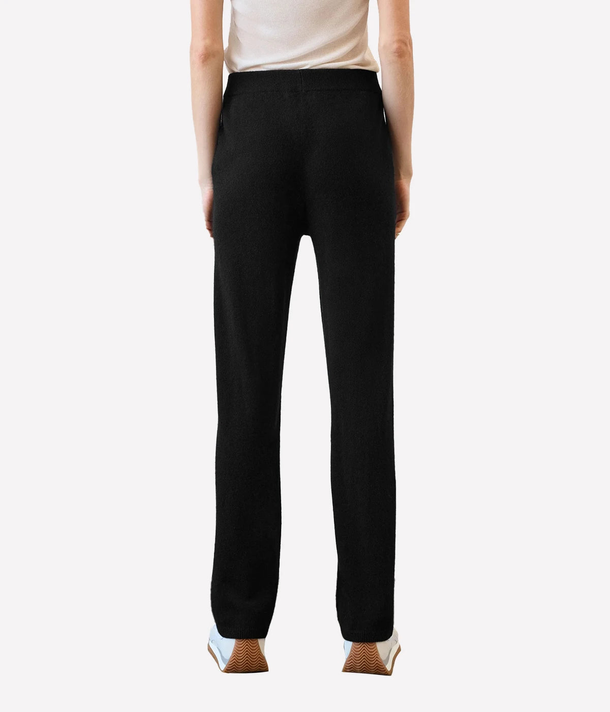 Cashmere Wide Leg Pant in Black