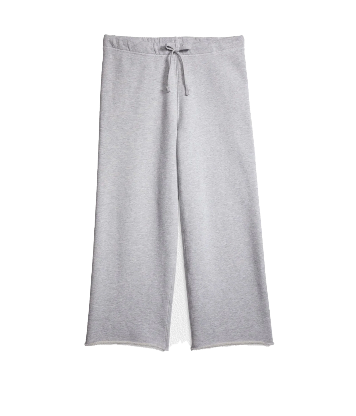ALT TEXT: "Cropped, wide‑leg sweatpants in Triple Fleece 100% Cotton Fleece, showcasing modern comfort and a laid‑back style."