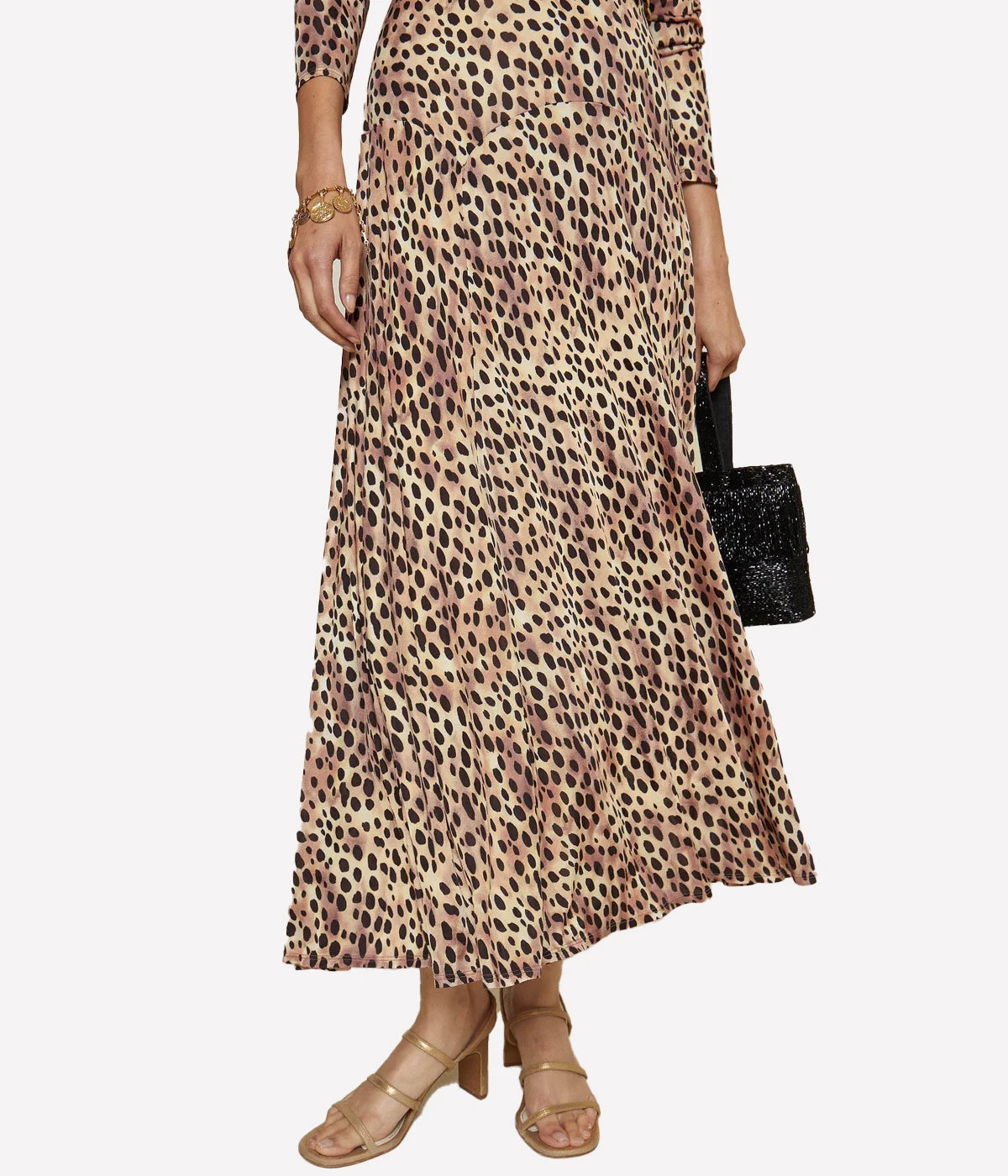Cerise Dress in Leopard Fields Brown