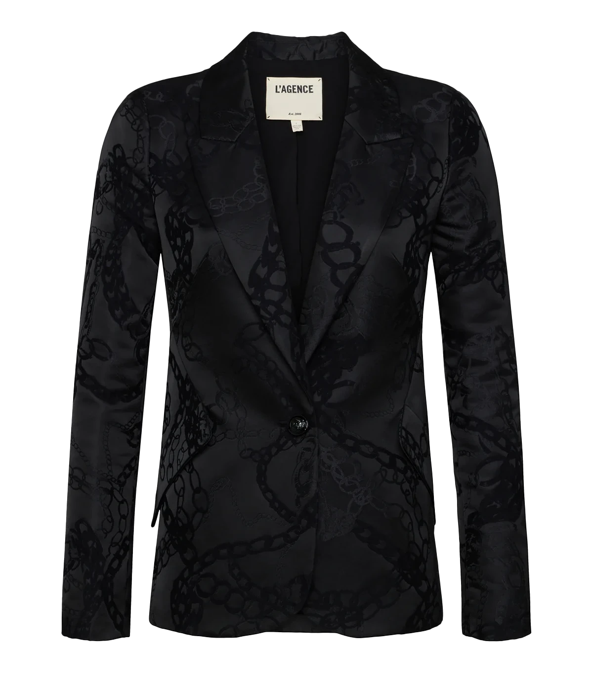 Chamberlain Blazer in Black Multi Grunge Chain