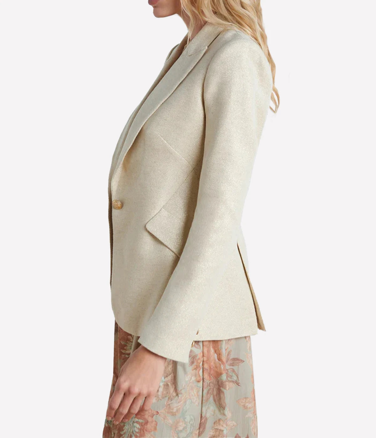 Chamberlain Blazer in Ecru Gold