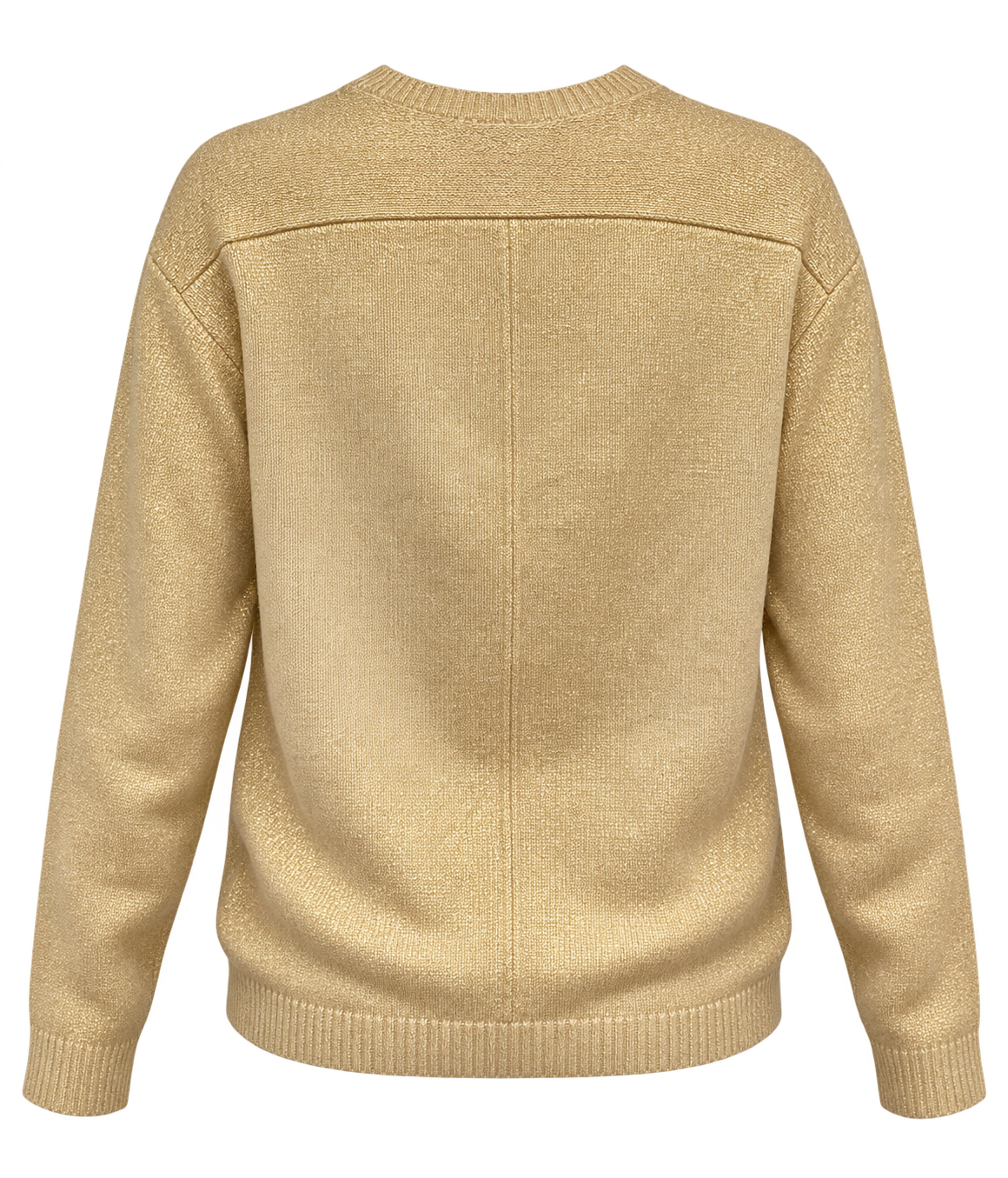 Back product view of Avant Toi V Neck Knitted Pullover in Burro