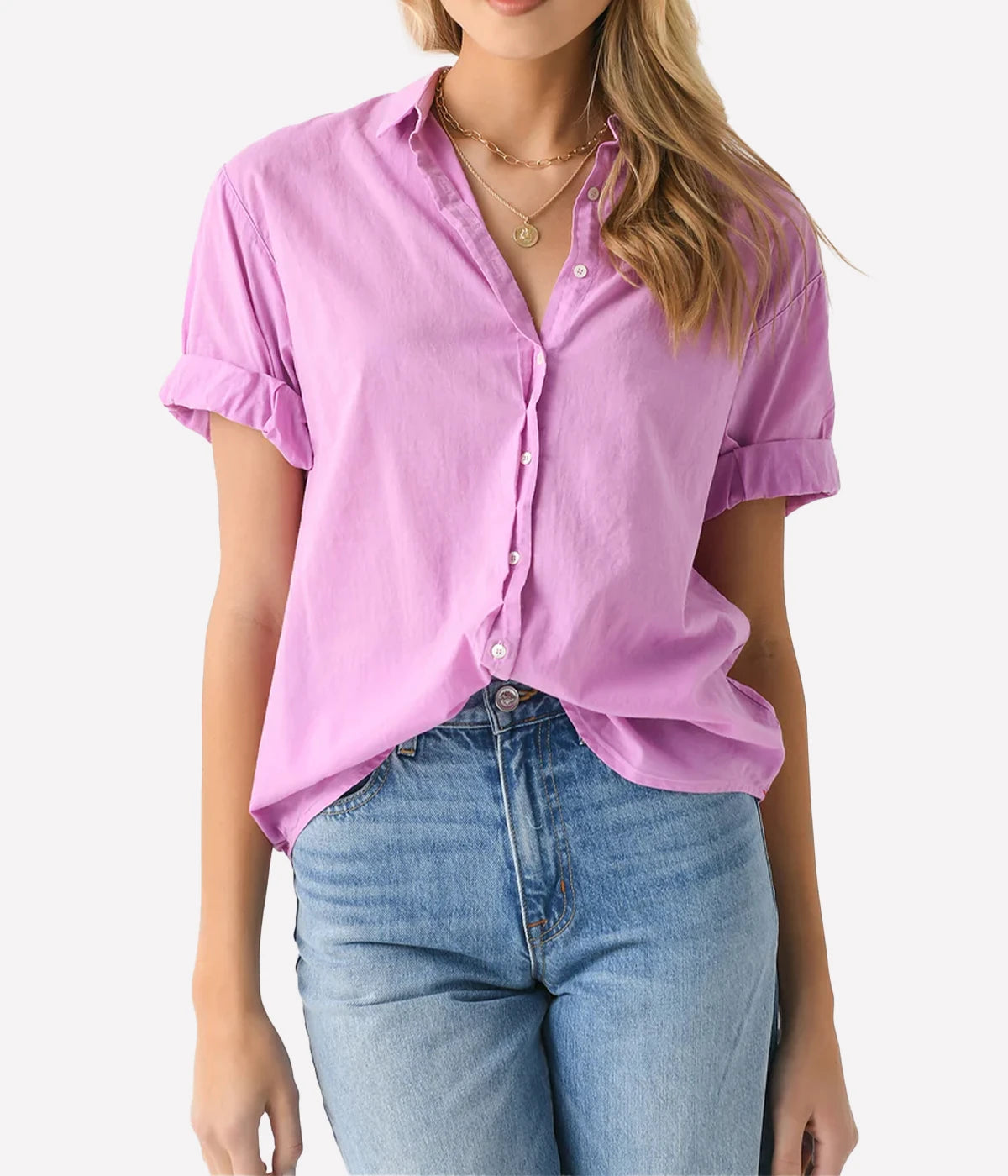 Channing Shirt in Lavendar Pink