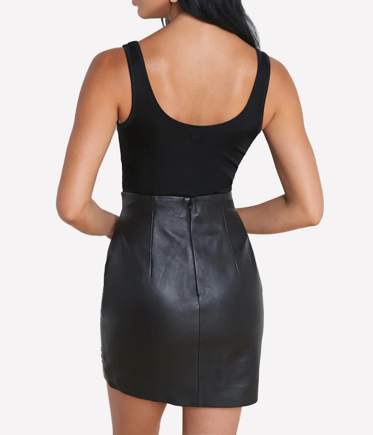 Chrissy Scoop Neck Tank in Black