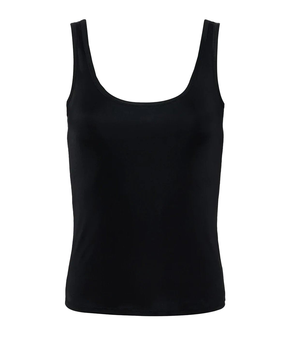 Chrissy Scoop Neck Tank in Black