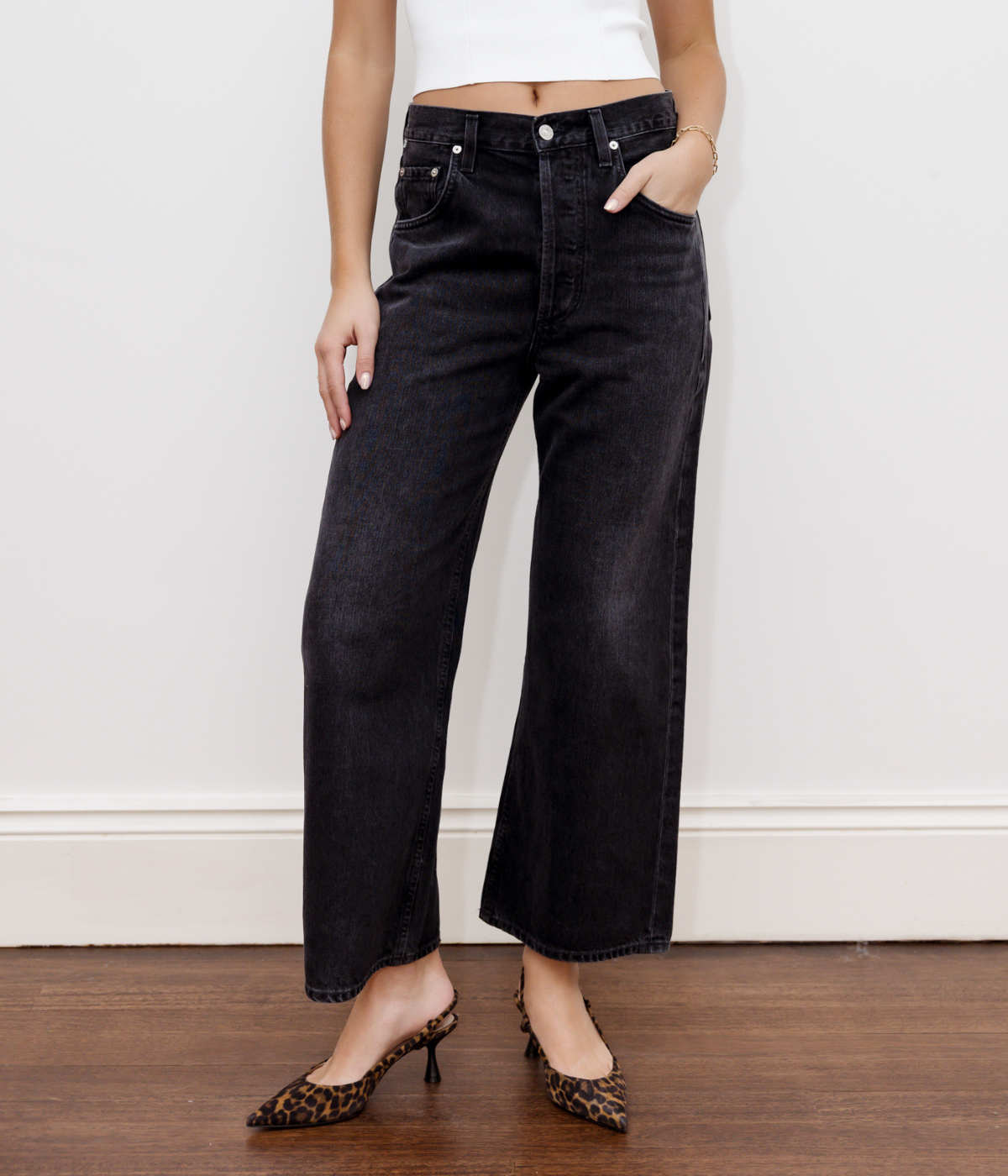 Gaucho Vintage Wide Leg Jean in Stonington