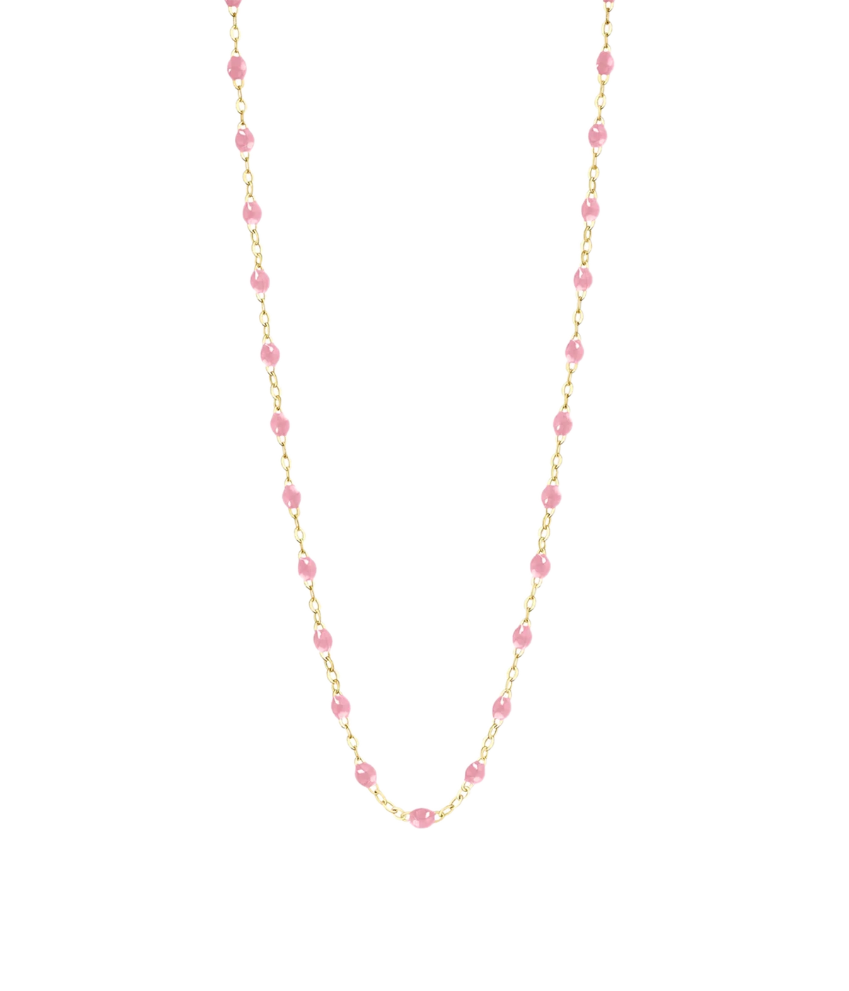 Classic Gigi 45cm Necklace in 18K Yellow Gold & Fuchsia