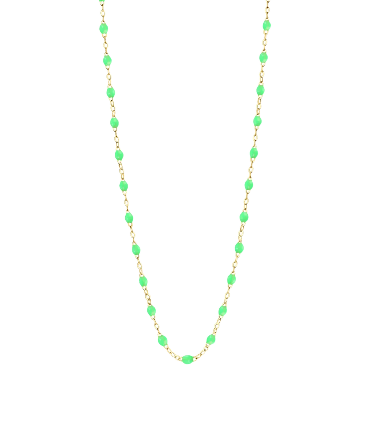 Classic Gigi 45cm Necklace in 18K Yellow Gold & Neon Green